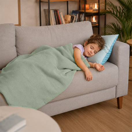 Sac de couchage enfant en coton bio Blanc+Fraise+Honey+Rose+Vert 26 - vertbaudet enfant 
