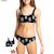 Lot de 2 brassières fille ecopack athena fille Floral-rose poudre+Imprimé tigres-noir+Motif-noir 7 - vertbaudet enfant 