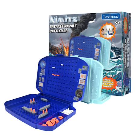 Jeu de bataille navale compact pour deux joueurs Bleu 1 - vertbaudet enfant 