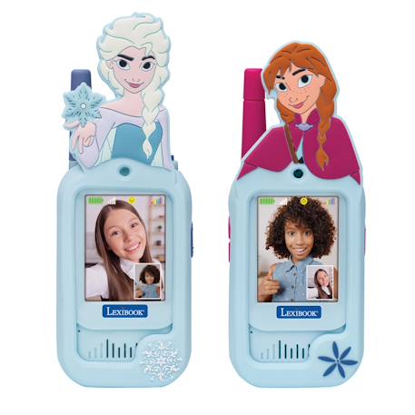 Talkie-walkie rechargeable la reine des neiges avec appel vidéo et écran couleur Bleu et rose 2 - vertbaudet enfant 