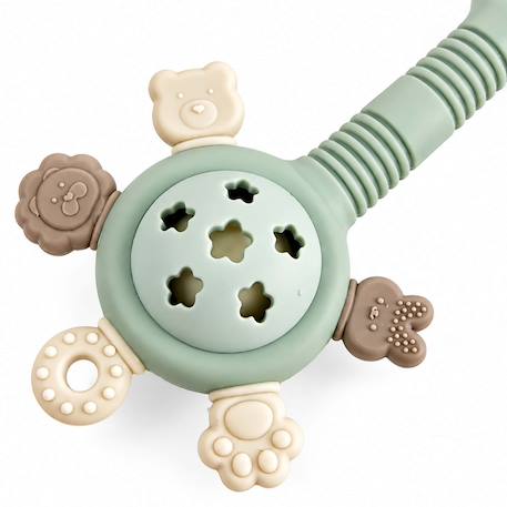 Hochet de dentition sensoriel en silicone jade Vert 3 - vertbaudet enfant 