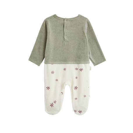 Pyjama bébé en velours misti Kaki 3 - vertbaudet enfant 