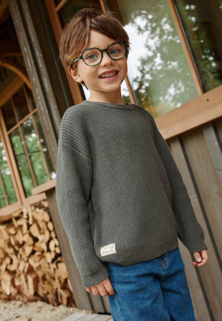 Pull enfant en tricot ubatuba Vert 1 - vertbaudet enfant 