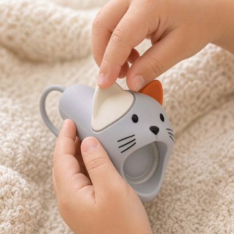 Lampe torche animaux en silicone pour enfants Beige+Bleu ciel+Camel+Écru+Gris+Marron+Orange+Rose+Taupe+Vert 29 - vertbaudet enfant 