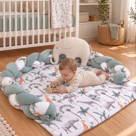 Tresse décorative 3 brins safari Vert 2 - vertbaudet enfant 