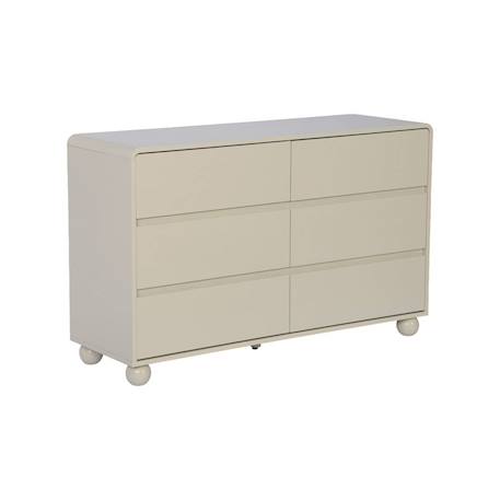 Commode enfant décor bois laqué 6 tiroirs - noushka Beige 2 - vertbaudet enfant 