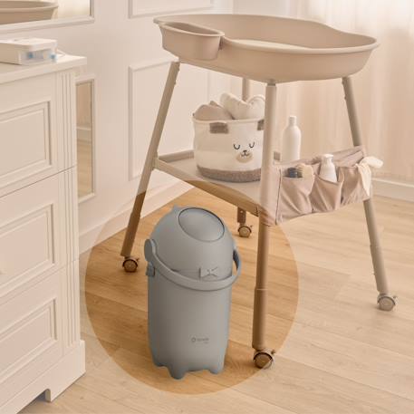 Poubelle à couches purebin hermétique 10 l compatible avec les sacs universels Beige sand+Grey+White 8 - vertbaudet enfant 