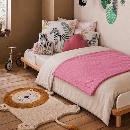 Housse d'edredon en coton bio Blanc+Fraise+Honey+Rose+Vert+Vichy 24 - vertbaudet enfant 