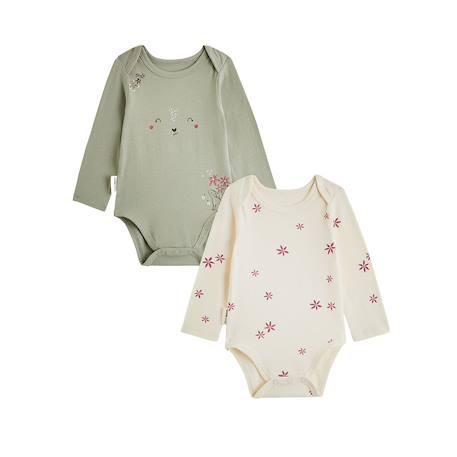 Lot de 2 bodies bébé manches longues misti Vert 2 - vertbaudet enfant 