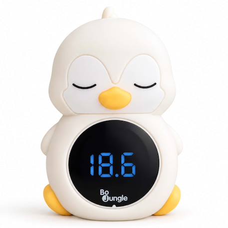 Thermomètre de bain et chambre digital 3 en 1 avec veilleuse pingouin Blanc 1 - vertbaudet enfant 