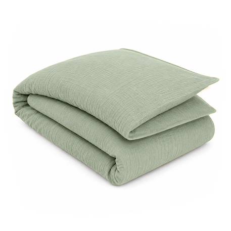 Housse d'edredon en coton bio Blanc+Fraise+Honey+Rose+Vert+Vichy 25 - vertbaudet enfant 