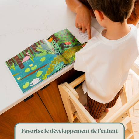 Tour d'apprentissage et tableau montessori bois fsc® Marron - blanc 6 - vertbaudet enfant 