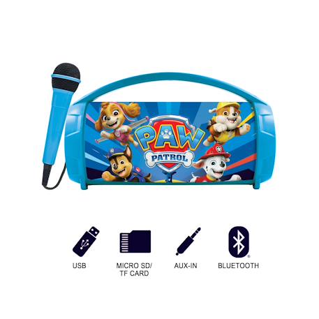 Enceinte bluetooth® sans-fil lumineuse avec micro pat patrouille BLEU 2 - vertbaudet enfant 
