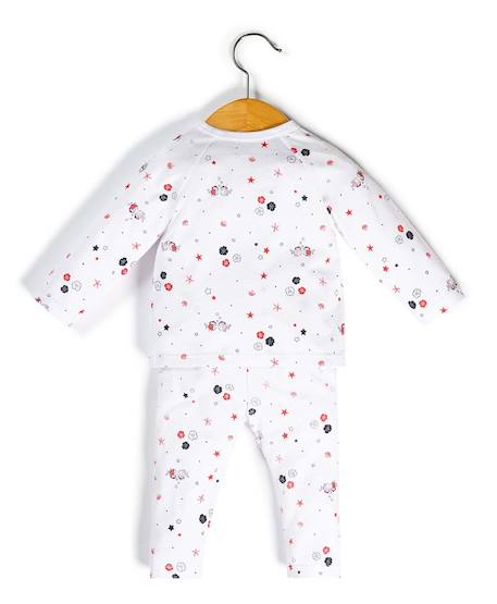 Pyjama 100% coton bébé fille Imprime blanc 2 - vertbaudet enfant 