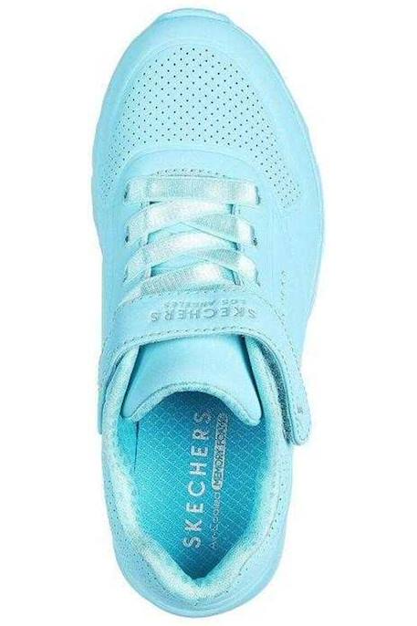 Baskets enfant fille légère souple Blanc+Bleu turquoise 9 - vertbaudet enfant 