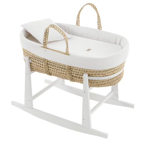 Couffin bébé matelassé avec support en bois Crema 2 - vertbaudet enfant 