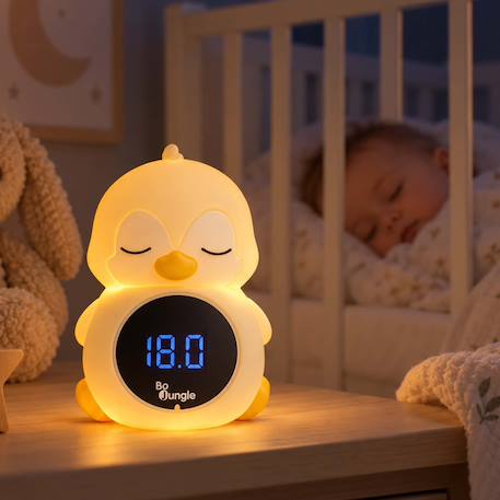 Thermomètre de bain et chambre digital 3 en 1 avec veilleuse pingouin Blanc 2 - vertbaudet enfant 