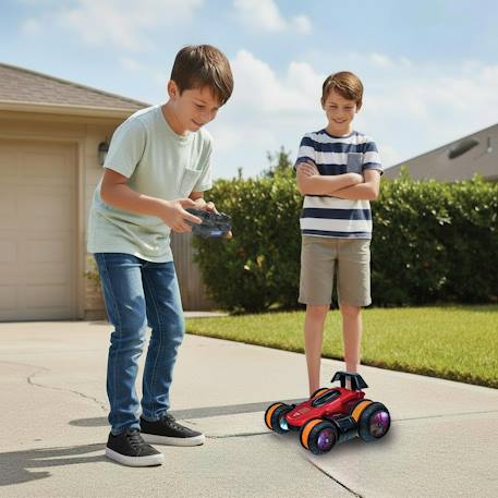 Crosslander® - voiture de cascade télécommandée tout-terrain lumineuse et rechargeable ! Rouge 4 - vertbaudet enfant 