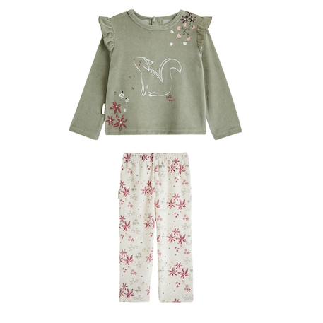 Pyjama enfant 2 pièces en velours misti Kaki 2 - vertbaudet enfant 