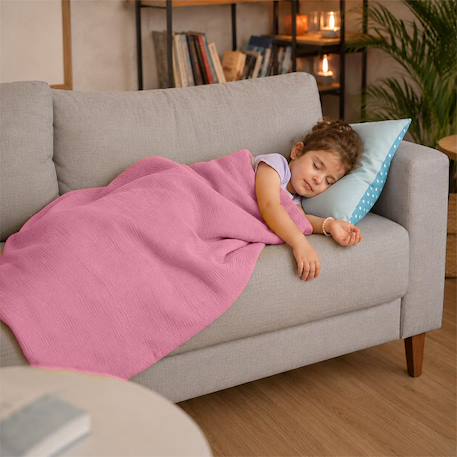 Sac de couchage enfant en coton bio Blanc+Fraise+Honey+Rose+Vert 22 - vertbaudet enfant 