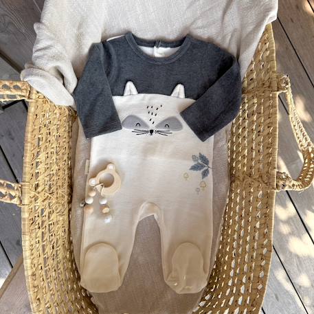 Pyjama bébé en velours québec Gris 6 - vertbaudet enfant 