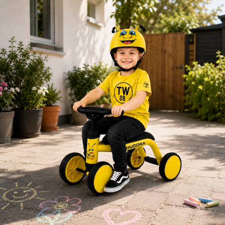 Draisienne 4 roues bébé up 6 édition bvb Jaune 1 - vertbaudet enfant 