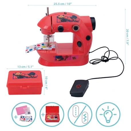 Machine à coudre miraculous avec boite à accessoires Rouge 2 - vertbaudet enfant 