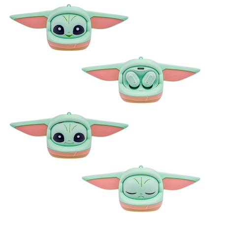 Écouteurs star wars bluetooth avec étui de chargement rotatif à 3 faces et chaîne incluse VERT 2 - vertbaudet enfant 