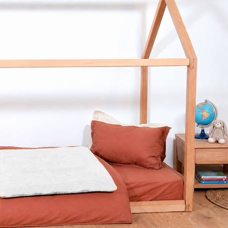 Housse d'edredon en coton bio Blanc+Fraise+Honey+Rose+Vert+Vichy 6 - vertbaudet enfant 