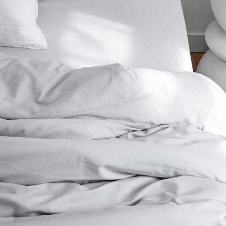 Housse de couette 1 personne pur coton bio Blanc+Bleu nuit+Ecru+Eucalyptus+Gris clair+Gris tourterelle+Rose nude+Terracotta 29 - vertbaudet enfant 