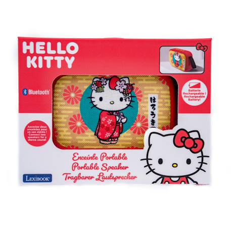 Enceinte bluetooth® portable hello kitty avec finition en tissu ROUGE 5 - vertbaudet enfant 