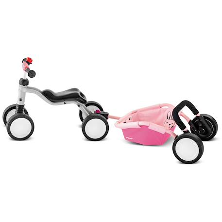 Trotteur remorque 3 en 1 bébé traily Rose 1 - vertbaudet enfant 