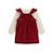 Ensemble bébé robe en velours côtelé et t-shirt grace Bordeaux 2 - vertbaudet enfant 
