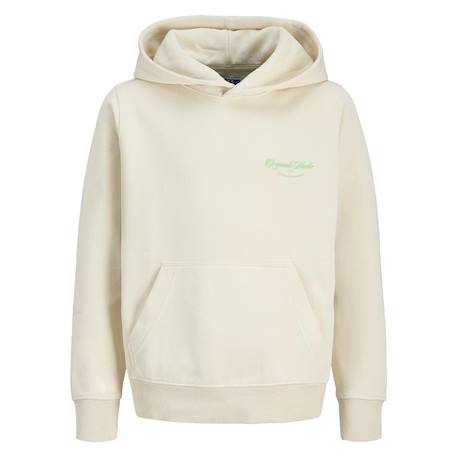 Sweat à capuche garçon wood Écru+Noir 2 - vertbaudet enfant 