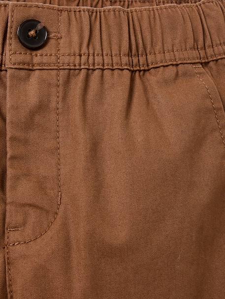 Pantalon relax en twill garçon Kaki+Marron foncé 5 - vertbaudet enfant 