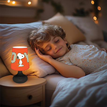 Mini lampe de chevet veilleuse sans fil peanuts Orange 3 - vertbaudet enfant 
