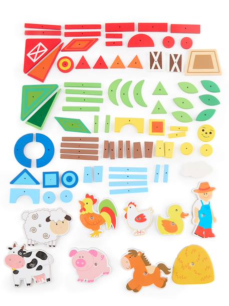 Jeu de clouage en bois avec liège Chantier+Ferme+Monde des fées+Monde des licornes 10 - vertbaudet enfant 
