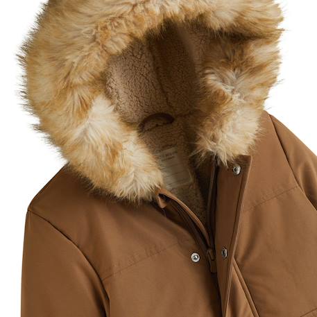 Parka bébé imperméable doublé sherpa avec capuche matis Marron 4 - vertbaudet enfant 