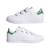 Baskets enfant en cuir Blanc uni+Blanc, vert 10 - vertbaudet enfant 
