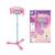 Microphone licorne sur pied ajustable lumineux avec enceinte, 2 micros et effets vocaux, fonction bluetooth Rose 1 - vertbaudet enfant 