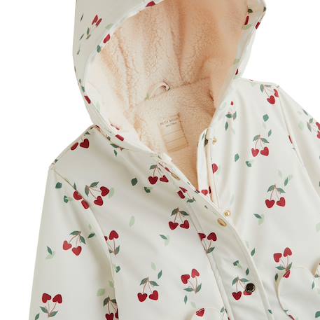 Manteau enfant imperméable doublé sherpa avec capuche louise Ecru 5 - vertbaudet enfant 
