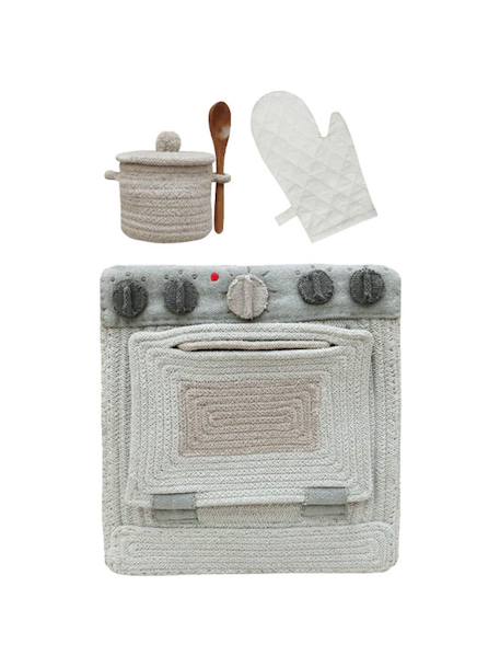 Panier de jeu kitchen Bleu sauge, gris clair, gris foncé, naturel 2 - vertbaudet enfant 
