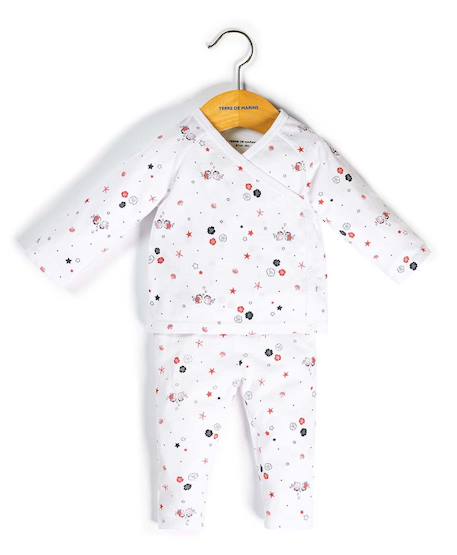 Pyjama 100% coton bébé fille Imprime blanc 1 - vertbaudet enfant 