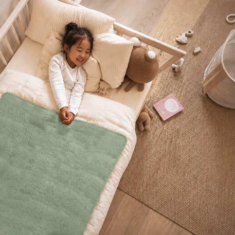 Housse d'edredon en coton bio Blanc+Fraise+Honey+Rose+Vert+Vichy 30 - vertbaudet enfant 