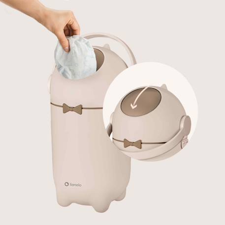 Poubelle à couches purebin hermétique 10 l compatible avec les sacs universels Beige sand+Grey+White 5 - vertbaudet enfant 