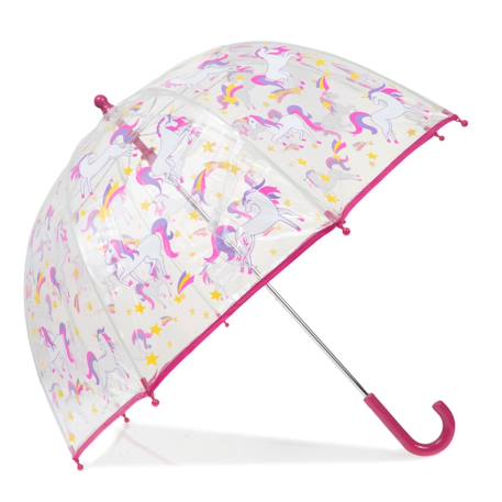 Parapluie cloche transparent, ouverture facile et sécurisante Pvc/cosmonaute+Pvc/licorne étoile+Pvc/papillons 7 - vertbaudet enfant 