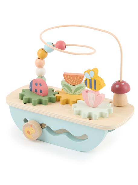 Boulier labyrinthe en bois à perles Ferme+Prairie printanière 11 - vertbaudet enfant 