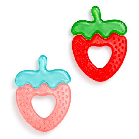 Lot de 2 anneaux de dentition réfrigérants fraise Rouge 1 - vertbaudet enfant 