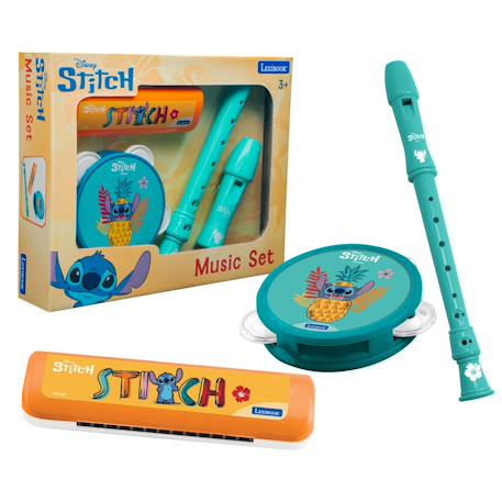 Set musical stitch - tambourin, flûte & harmonica Bleu 1 - vertbaudet enfant 