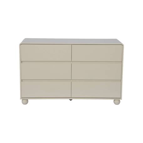 Commode enfant décor bois laqué 6 tiroirs - noushka Beige 6 - vertbaudet enfant 